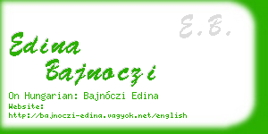 edina bajnoczi business card